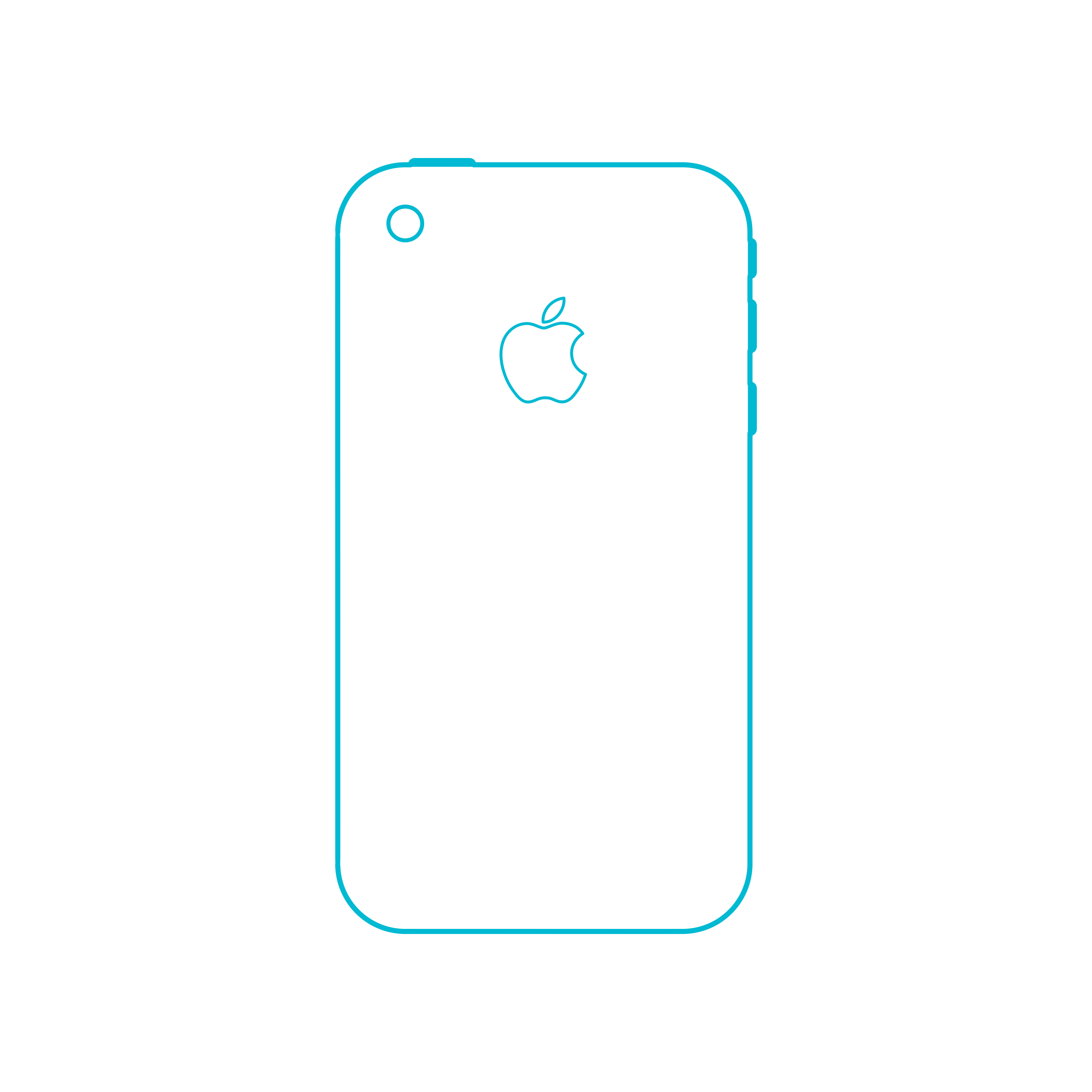 Digital Apple Iphones Apple Iphone 3Gs 3Rd Gen Printable Line Art Svg Free Vectors